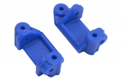 AMOGOT RC Alloy Front Caster Block Steering Blocks Rear Stub Axle Carriers kit with Ball Bearings for 1/10 RC 2WD Slash Stampede Rustler Replace 3632 3736 3752 Upgrade Parts Blue 